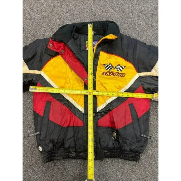 Vintage 90s Y2K Ski-doo Jacket Snowmobile Bombardier Bomber Racing Coat Size M